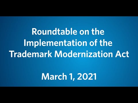 Roundtable on the implementation of the Trademark Modernization Act